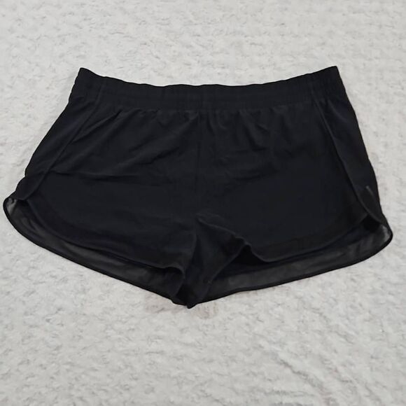 Athleta mesh racer run 2.5-in short women's size XL black - Picture 1 of 11
